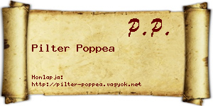 Pilter Poppea névjegykártya